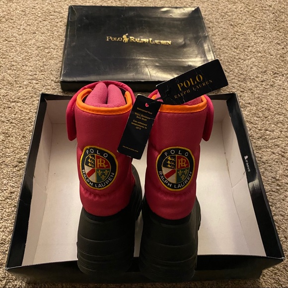NWT Polo Ralph Lauren Girls Snow Boots • Size 1 - Picture 15 of 16
